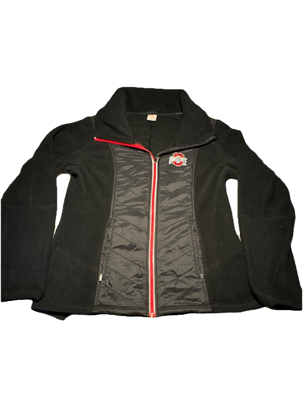 Scarlet & Gray Ohio State Woman’s Black Jacket XXL Full Zip EUC